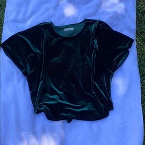 Green velvet T-shirt